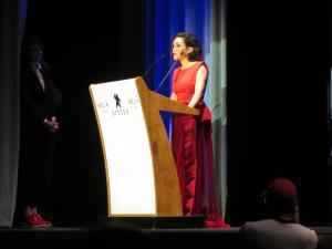 Alice Waddington presentando Paradise Hills en Sitges
