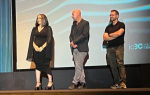 Alice Waddington, Jaume Balagueró y Alberto Marini en el Auditori